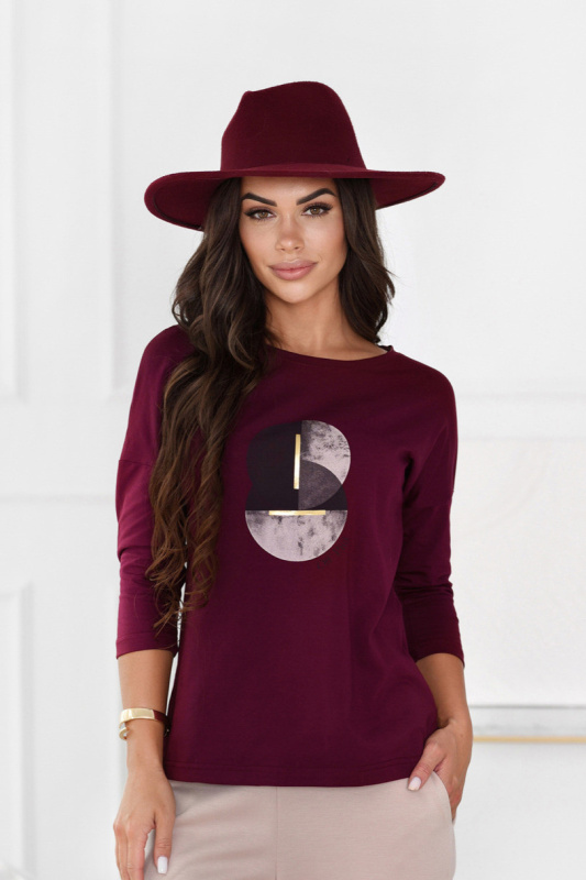 COLLEGE BLOUSE DARK MAROON 38