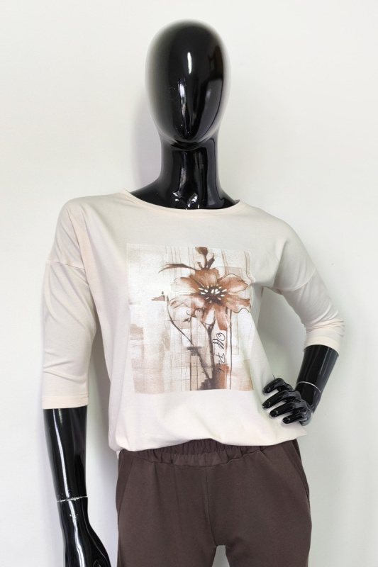 MALAYA BLOUSE světle béžová 40