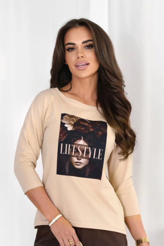 ZIA BLOUSE WARM BEIGE 36