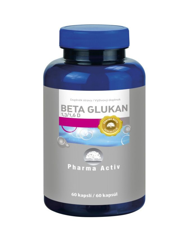 PHARMA ACTIV Beta glukan 1,3/1,6 D čistý extrakt 60 kapslí