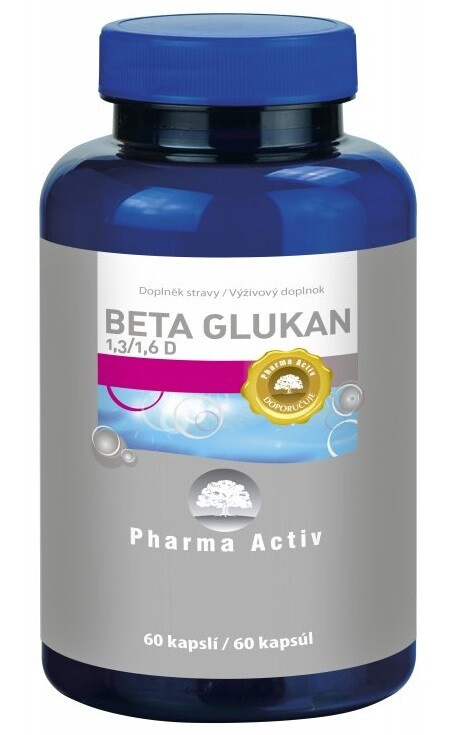 PHARMA ACTIV Beta glukan 1,3/1,6 D čistý extrakt 60 kapslí