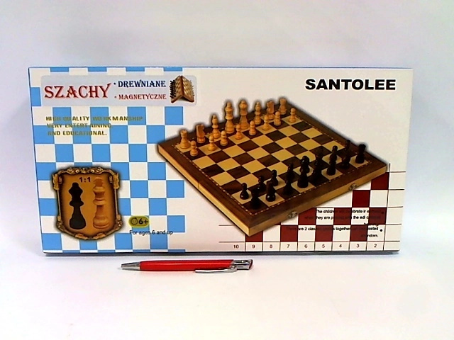 Dřevěné šachy Królewskie se skládací šachovnicí