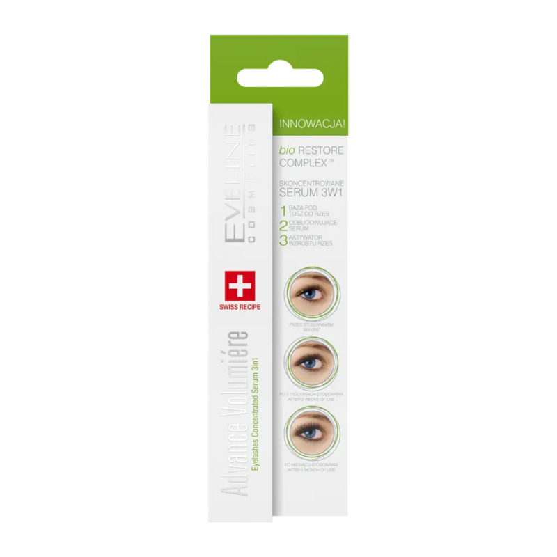 Eveline Cosmetics Advance Volumiere koncentrované sérum na řasy 3 v 1 10 ml