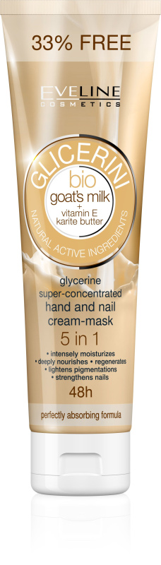 Eveline Cosmetics Glycerine krém na ruce a nehty s kozím mlékem 100 ml