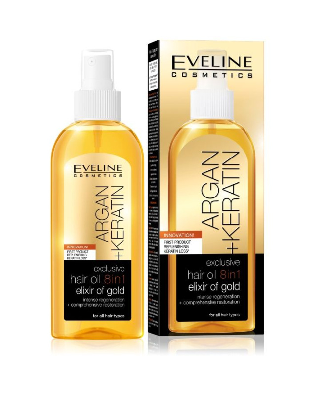 EVELINE Argan+Keratin Vlasový olej 150 ml