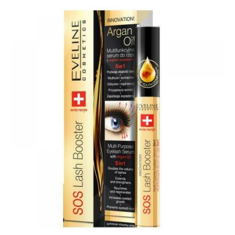 Eveline Cosmetics SOS Lash Booster obnovující růstové sérum na řasy s regeneračním účinkem 10 ml