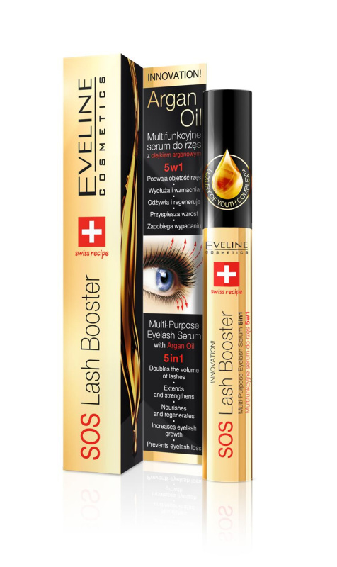 Eveline Cosmetics SOS Lash Booster obnovující růstové sérum na řasy s regeneračním účinkem 10 ml