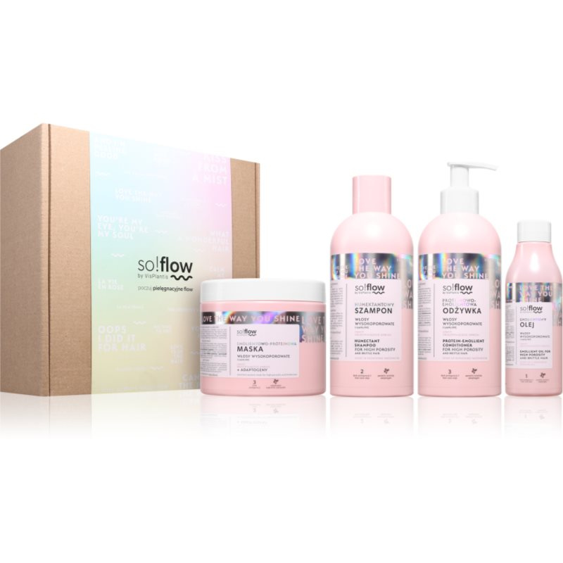so!flow High Porosity Hair Set dárková sada pro lámavé a namáhané vlasy