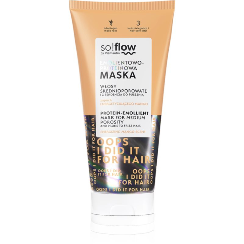 so!flow Medium Porosity Hair Protein-Emollient Mask maska na vlasy proti krepatění 200 ml