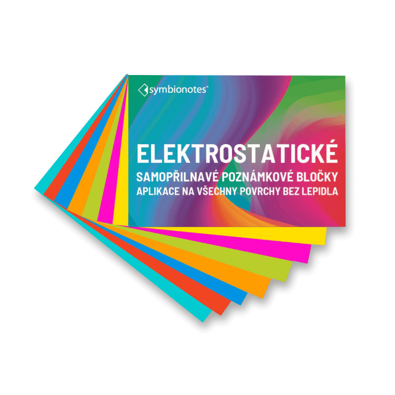 Symbionotes  - elektrostatický poznámkový bloček - 70 x 100 mm, 100 listů