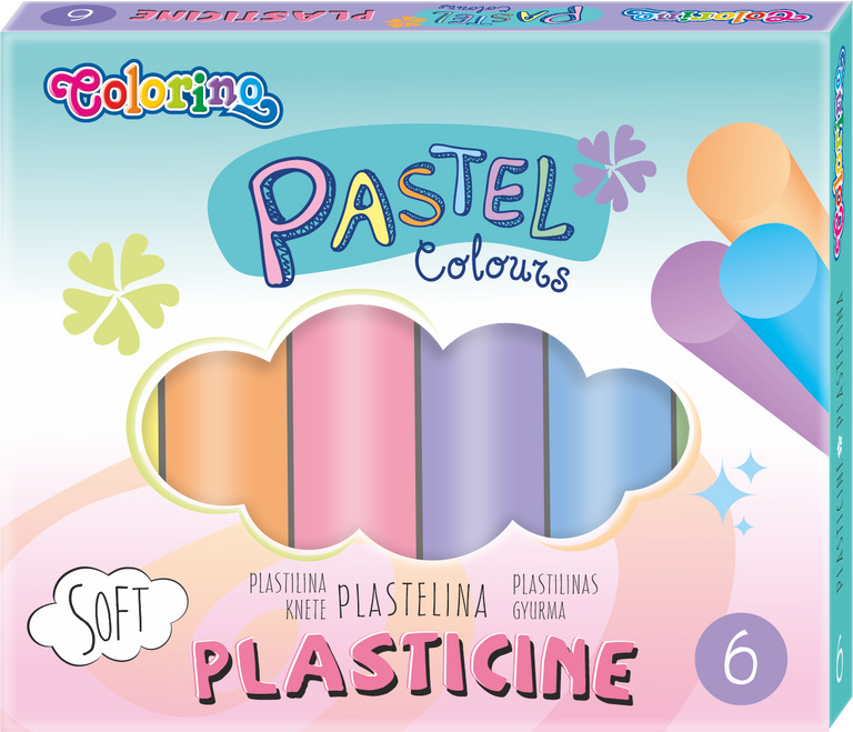 Modelovací hmota Colorino - pastelové odstíny, 6 barev