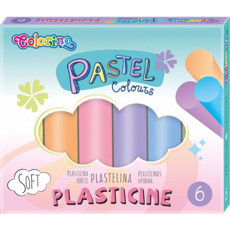 Modelovací hmota Colorino - pastelové odstíny, 6 barev