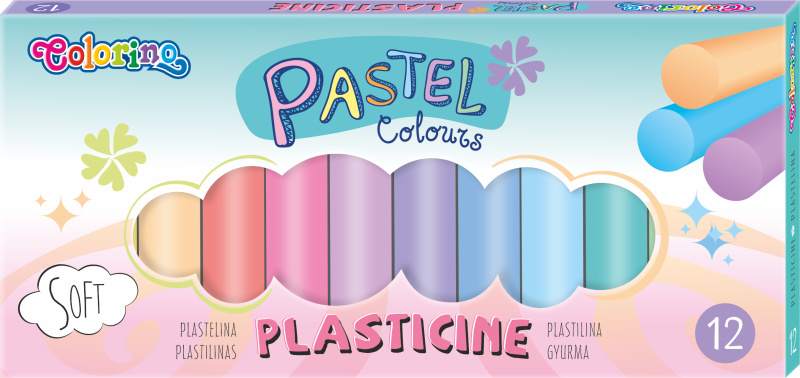 COLORINO Pastel - modelovací hmota, 12 barev