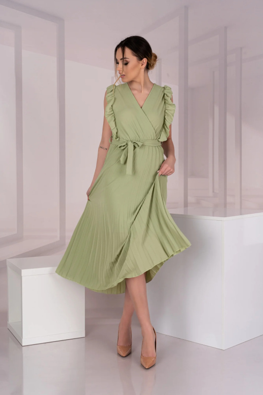 Merlotina Olivové šaty - Merribel XL