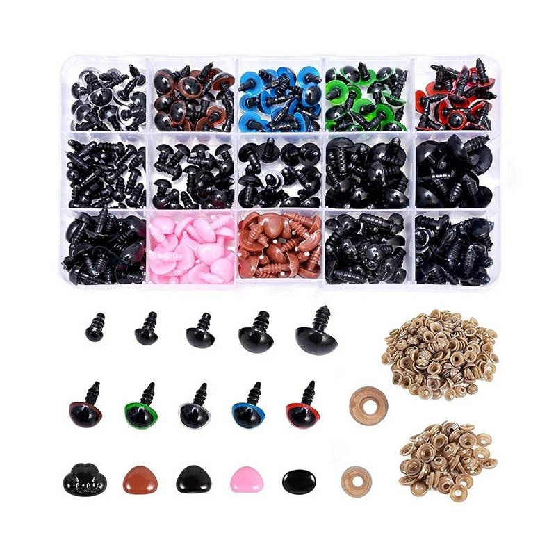 Bezpečné oči a nosy pro plyšáky – sada 560 ks