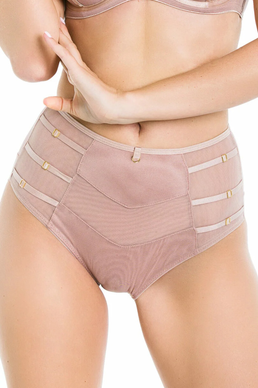 Vysoké dámské kalhotky NAKED 19064 Béžové Béžová S