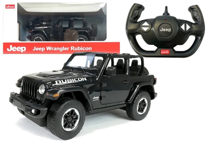 Auto R/C Jeep Wrangler Rubicon 1:14 Rastar Black
