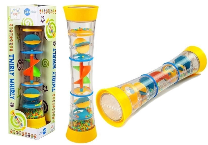 LEANToys Barevné chrastítko váleček
