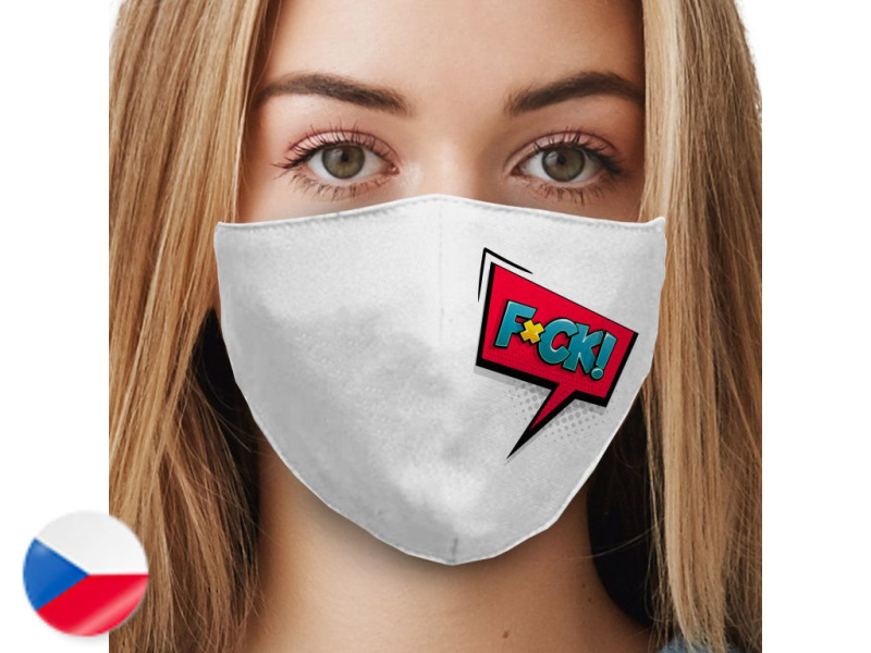Nanolion Antivirová nanorouška z nanovlákna s aktivním stříbrem znovupoužitelná – F*ck (teen)