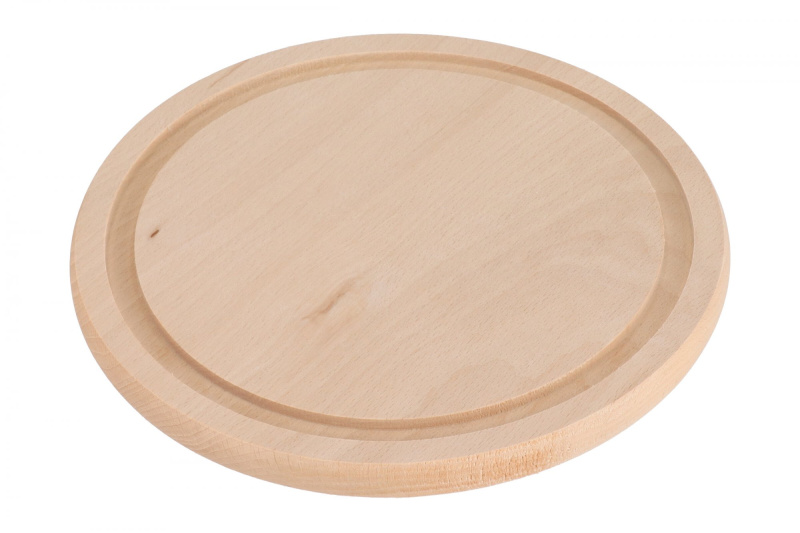 ČistéDřevo Prkénko kulaté 22 cm s kanálkem