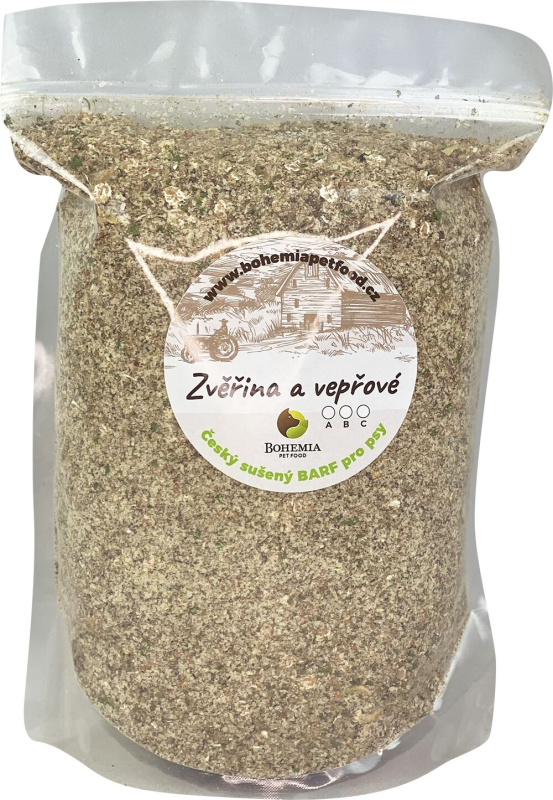 Bohemia Pet Food BOHEMIA Zvěřina a Vepřové C - sušený BARF Hmotnost: 2 Kg