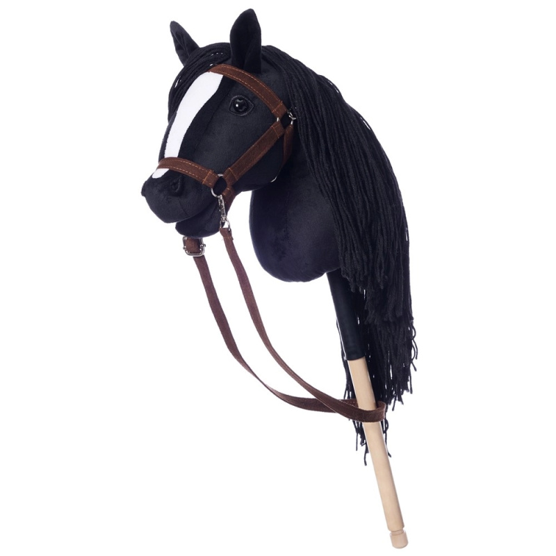 Černý hůlkový koník Hobby Horse Hoppihorse