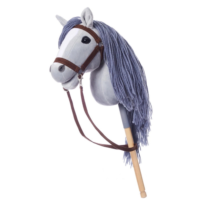 Hobby kůň HOPPIHORSE stick horse A3 šedý