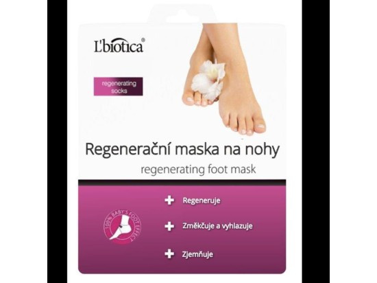 L’biotica Masks regenerační maska na chodidla ve formě ponožek 32 ml
