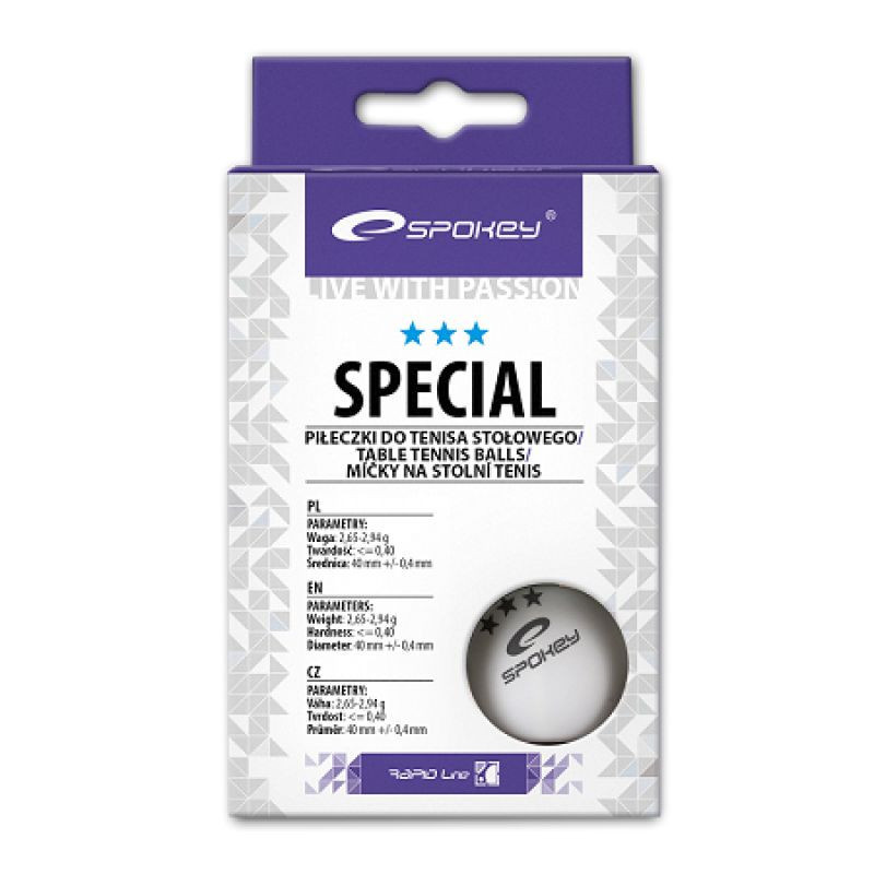 Pingpongové míčky Spokey Special 6ks 81876 NEUPLATŇUJE SE