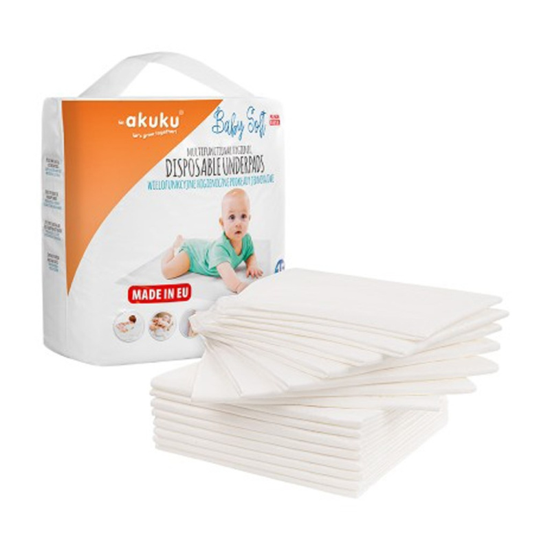Jednorázové hygienické podložky Akuku Baby Soft 40 × 60 cm, 15 ks