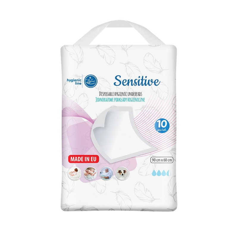 Akuku Jednorázové hygienické podložky Sensitive, 10 ks