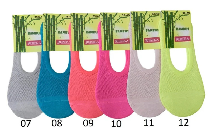 Bambusové ponožky "mokasíny" 1079 šedá Univerzální