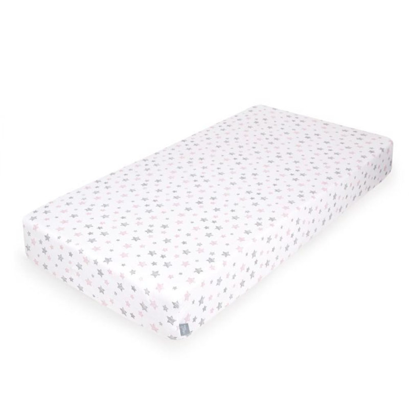 CEBA Prostěradlo Žerzej napínací s gumou 120 x 60 Dandy - CEBA BABY Prostěradlo Žerzej napínací s gumou 120 x 60 Pink Stars