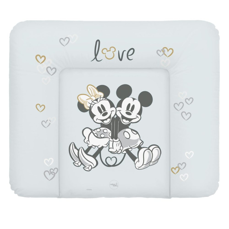 CEBA Podložka přebalovací měkká na komodu (85x72) Disney Minnie & Mickey Grey