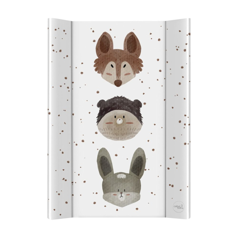 Ceba Baby měkká profilovaná přebalovací podložka na komodu basic cute animals 50 × 70 cm