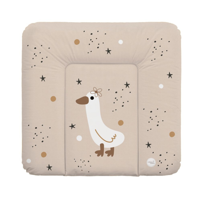 Ceba Baby měkká přebalovací podložka na komodu basic star duck 75 × 72 cm