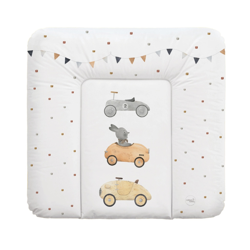Ceba Baby měkká přebalovací podložka na komodu basic bunny driver 75 × 72 cm