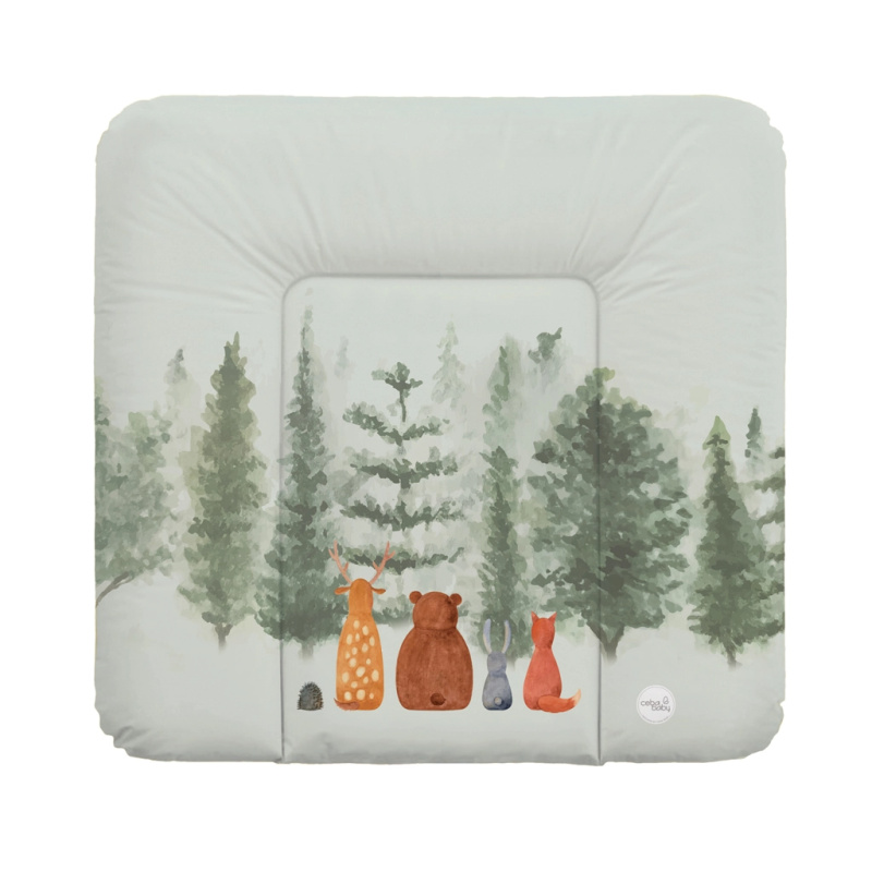 Ceba Baby měkká přebalovací podložka na komodu 75 × 72 cm basic forest companions