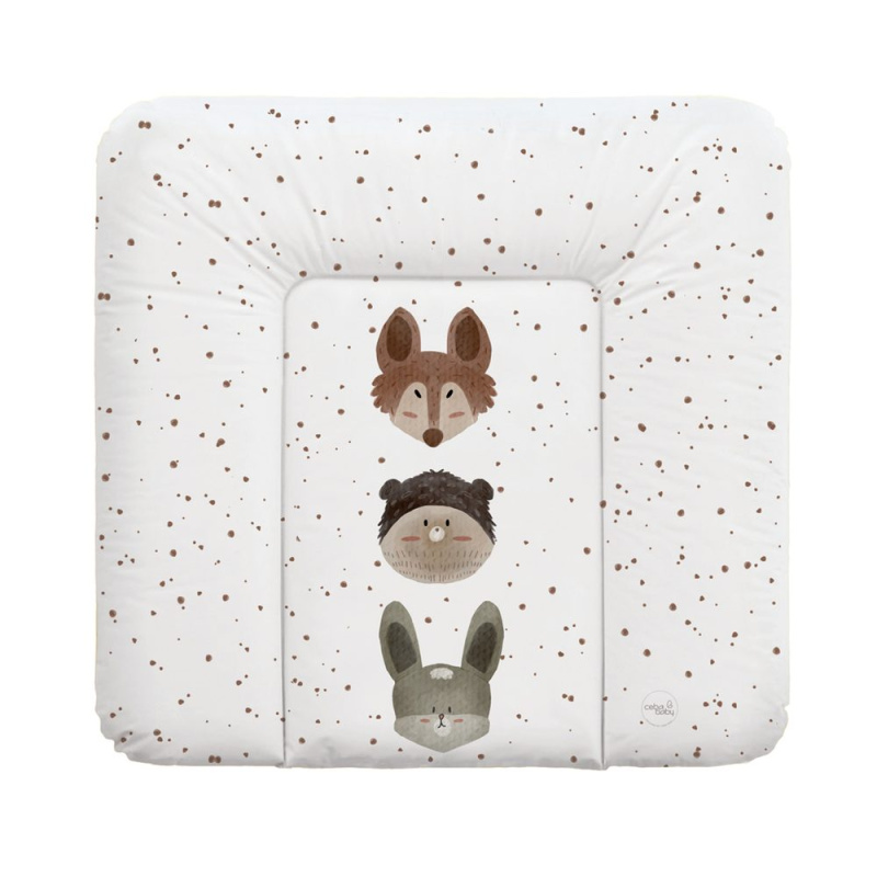 Ceba Baby měkká přebalovací podložka na komodu basic cute animals 75 × 72 cm