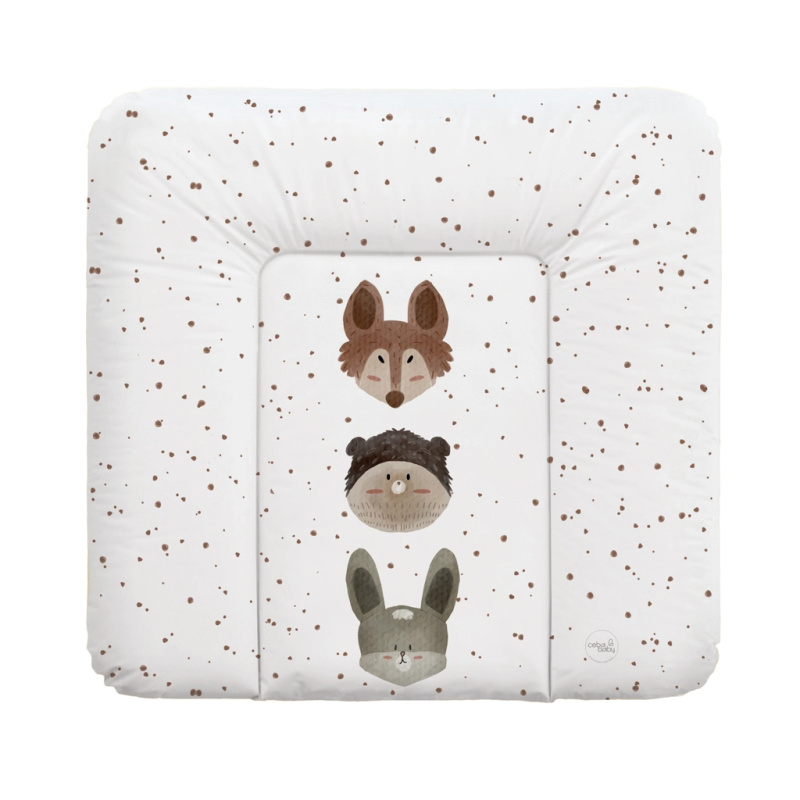 Ceba Baby měkká přebalovací podložka na komodu basic cute animals 75 × 72 cm