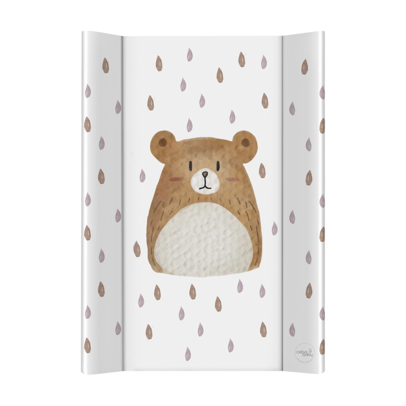 Ceba Baby dvouhranná přebalovací podložka s pevnou deskou 50 × 70 cm basic bear buddy