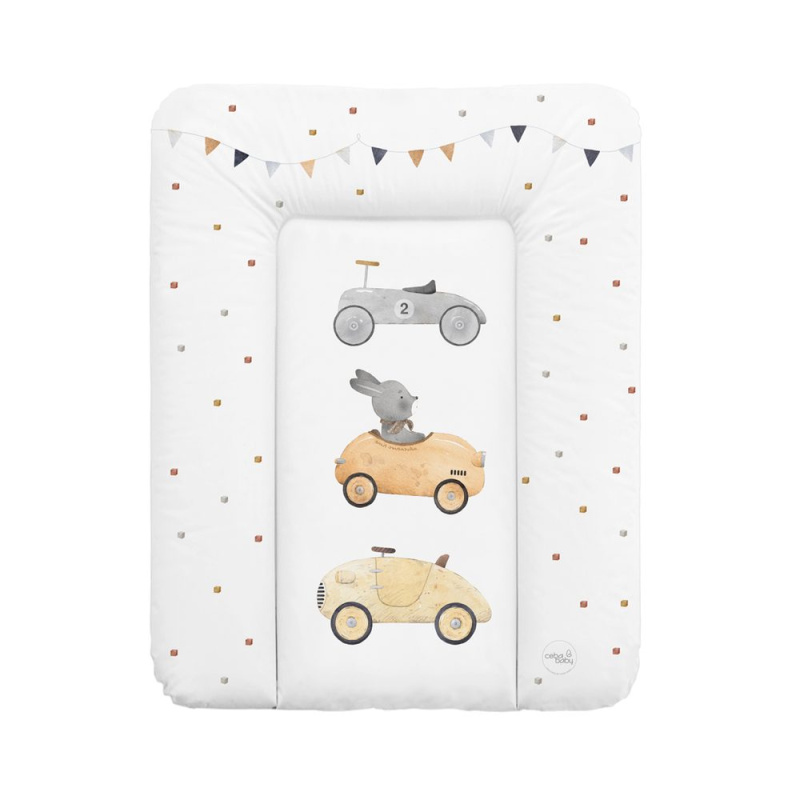 Ceba Baby měkká přebalovací podložka na komodu 50 × 70 cm Basic Bunny Driver