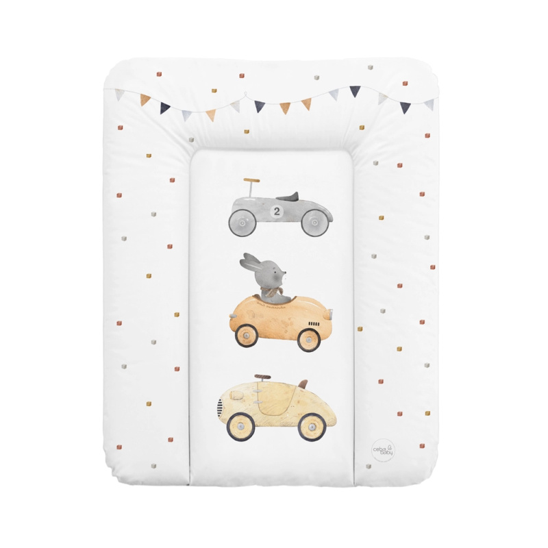 Ceba Baby měkká přebalovací podložka na komodu 50 × 70 cm Basic Bunny Driver