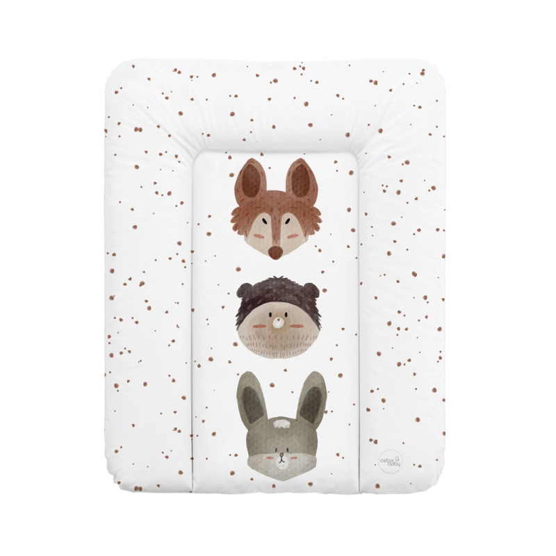 Ceba Baby měkká přebalovací podložka na komodu basic cute animals 50 × 70 cm