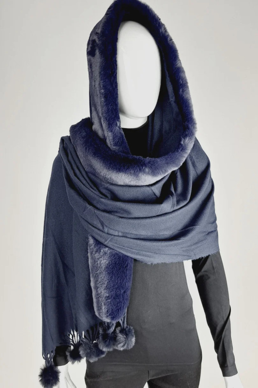 SZ-716 SCARF tmavě modrá 176X71