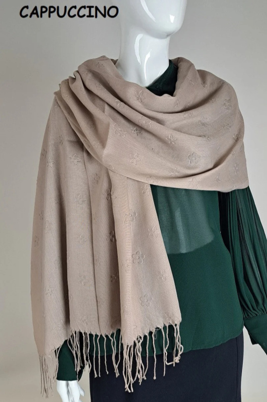 Dámská šála/šátek BR-881 CAPPUCCINO 70X180