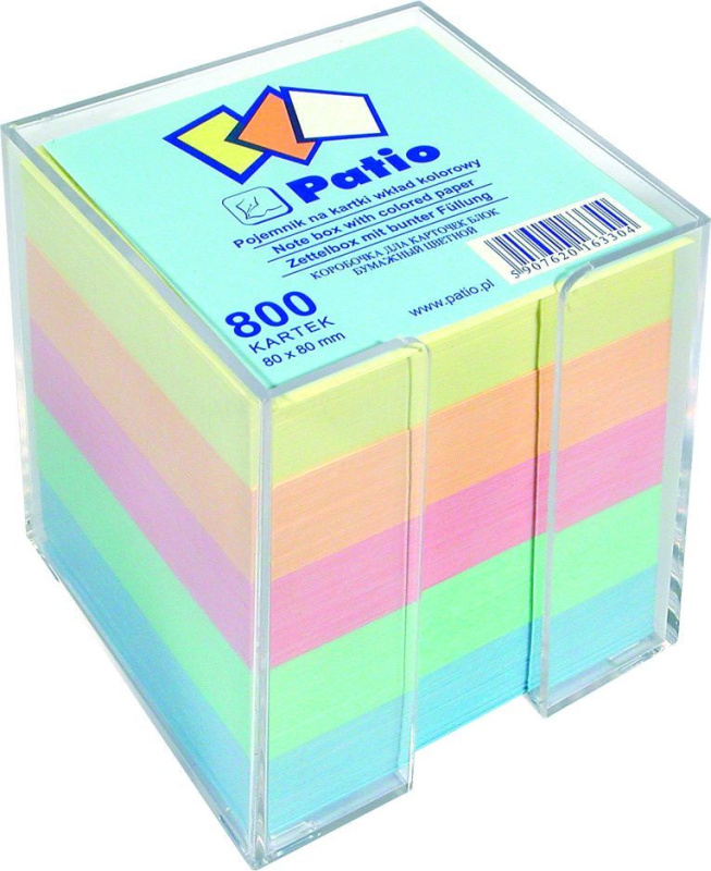 Poznámkový papír v zásobníku 80 × 80 mm, 800 listů - barevný mix