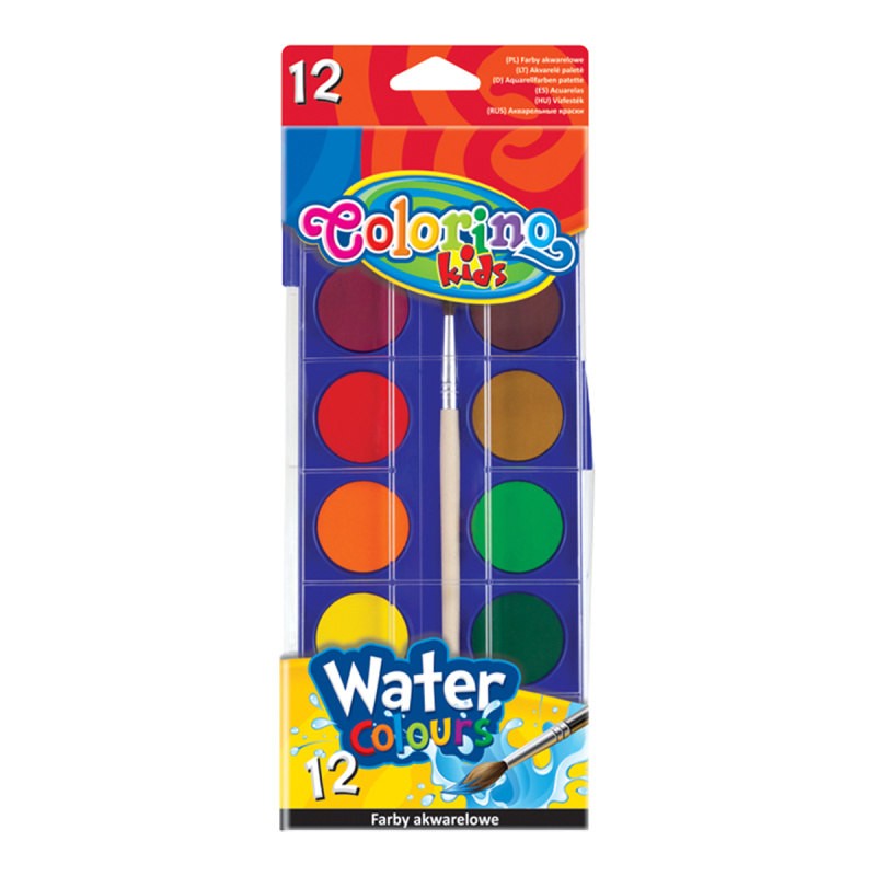 Vodové barvy se štětcem 12 barev OFFICE LINE spol. s r.o.