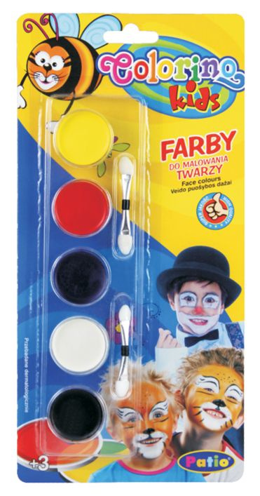 Colorino barvy na obličej - suché, štěteček (5 barev) OFFICE LINE spol. s r.o.