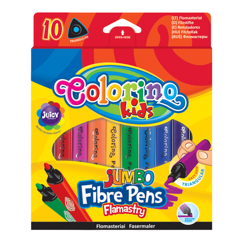 Fixy Colorino JUMBO trojhranné - 10 barev